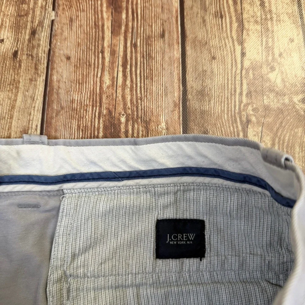 j.crew Chino Shorts Mens 36 Gray Cotton Casual Classic Pockets